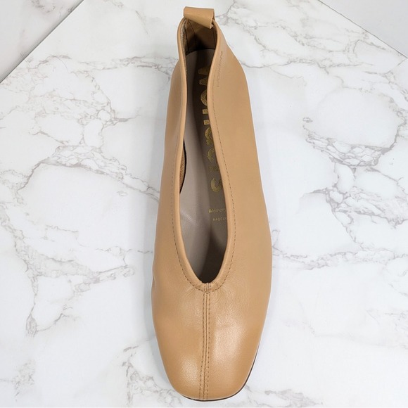 NEW Wonders Women's A-8661 Sand Tan Leather Dress Flat Size 10 - Picture 6 of 12